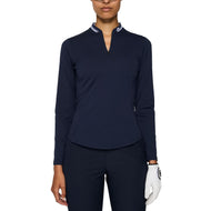 J.Lindeberg Women's Harper Quarter Zip Mid Layer - JL Navy