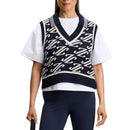 J.Lindeberg Women's Phoebe Jacquard Knit Golf Vest - Cardi Jacquard JL Navy