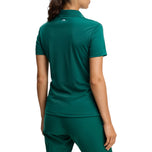 J.Lindeberg 女式 Tour Tech 高尔夫 Polo 衫 - 森林生物群落