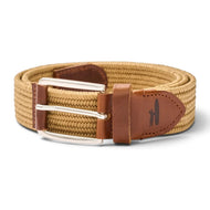 Johnnie-O Farley Waxed Cotton Stretch Belt - Khaki