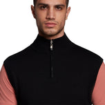 Lyle＆Scott Tonal Eagle针织背心 - 喷气黑色