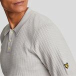 Lyle And Scott Golf Knitted Grid Polo Shirt - Pebble