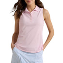 Peter Millar Women's Canterbury Tipped Sport Mesh Sleeveless Polo - Pearl Pink/White