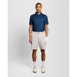 Lyle＆Scott对比Argyle Print高尔夫球球衫 - 海军牡丹
