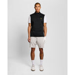 Lyle & Scott Half Zip Windjammer Golf Gilet - Jet Black