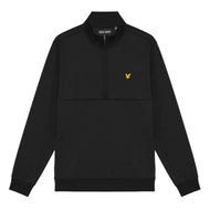 Lyle＆Scott Half Zip Windjammer高尔夫中心 - 喷气黑色