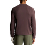 Lyle & Scott Long Sleeve Knitted Golf Polo Shirt - Berry