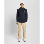 Lyle & Scott Mesh Panelled Course Golf Midlayer - Dark Navy