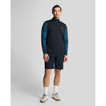 Lyle & Scott Printed Contour Golf Midlayer - Dark Navy
