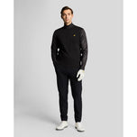 Lyle & Scott Printed Contour Golf Midlayer - Jet Black