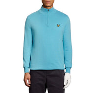 Lyle & Scott 四分之一拉链针织高尔夫毛衣 - 海蓝宝石蓝