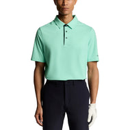 Lyle & Scott Shank Button Golf Polo Shirt - Tinted Aqua/Dark Navy