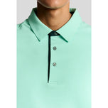 Lyle & Scott Shank Button Golf Polo Shirt - Tinted Aqua/Dark Navy