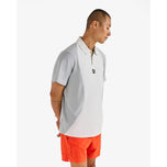 Malbon Performance Pique Golf Polo Shirt - White/Silver