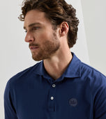 Peter Millar 男士 Crown Flex 棉质高尔夫 Polo 衫 - 大西洋海军蓝