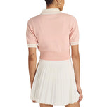 Malbon Women's Mikayla Knit Golf Polo Shirt - Dusty Rose