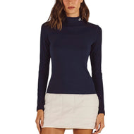 Malbon Women's Rally Mockneck - Blueberry