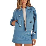 Malbon Women's Hana Work Jacket - Blue Shadow