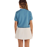 Malbon 女式 Kin Polo 衫 - Blue Shadow