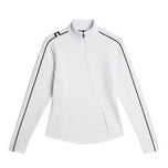 J.Lindeberg Women's Nefe Quarter Zip Golf Mid Layer - White