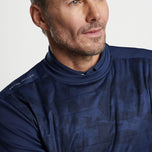 Peter Millar Bond Elite 高尔夫圆领套头衫 - 海军蓝