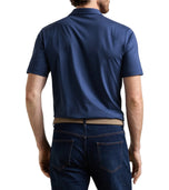 Peter Millar 男士 Crown Flex 棉质高尔夫 Polo 衫 - 大西洋海军蓝