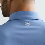 Peter Millar Jubilee Performance 平纹针织条纹高尔夫 Polo 衫 - 温莎蓝/蓝鸟