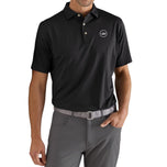 Peter Millar 纯色性能球衣高尔夫 Polo 衫 - 黑色