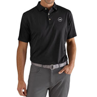 Peter Millar 纯色性能球衣高尔夫 Polo 衫 - 黑色