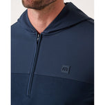 Travis Mathew Polar Seas Golf 1/4 Zip Hoodie - Total Eclipse