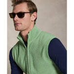 RLX Ralph Lauren 针织 2/48 棉 Coolmax 全拉链高尔夫背心 - 内陆绿色