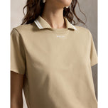RLX Ralph Lauren 女式 Tour Pique 高尔夫 Polo 衫 - 经典棕褐色