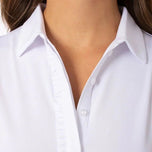 Golftini Women's Sleeveless Ruffle Golf Polo Shirt - White