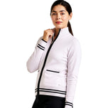 Nivo Women's Scarlet Full Zip Knitted Golf Cardigan - White