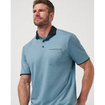 Travis Mathew Featherweight Pocket Golf Polo Shirt  - Captains Blue