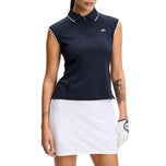 J.Lindeberg Women's Lei Sleeveless Golf Polo Shirt - JL Navy