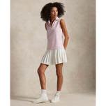 RLX Ralph Lauren Women's Tour Pique V-Neck Sleeveless Polo Shirt - Garden Pink