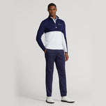 RLX RALPH LAUREN桃红色的气流球衣1/4 ZIP Midlayer-纯白/法国海军