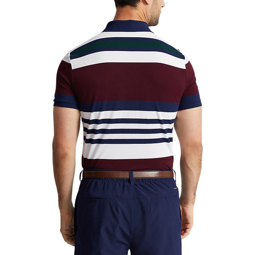 RLX Ralph Lauren Performance Pique Polo Golf Shirt - Harvard Wine/Navy Multi