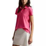 RLX Ralph Lauren 女式巡回演出高尔夫 Polo 衫 - 亮粉色