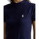 RLX Ralph Lauren 女式落针罗纹高尔夫球 T 恤 - 精致海军蓝