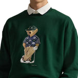 RLX Ralph Lauren Polo Bear Heavy Weight Terry Golf Crewneck - Moss Agate