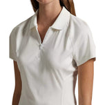 RLX Ralph Lauren Women's Quarter Zip Golf Polo Shirt - Ceramic White
