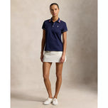 RLX Ralph Lauren Women's Tour Pique Golf Polo Shirt - Refined Navy/Ceramic White/Hot Pink