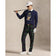 RLX Ralph Lauren Polo Bear 针织 2/48 棉 Coolmax 高尔夫套头衫 - 精致海军蓝