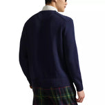RLX Ralph Lauren Polo Bear 针织 2/48 棉 Coolmax 高尔夫套头衫 - 精致海军蓝