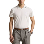 RLX Ralph Lauren 尖头定制合身高性能高尔夫 Polo 衫 - 陶瓷白
