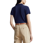 马球表演拉尔夫·劳伦（Ralph Lauren）女子棉花量身定制的polo衬衫 - 法国海军