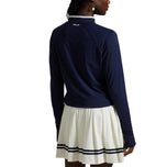 RLX RALPH LAUREN女子拉伸球衣四分之一扎套套 - 精制海军/白色