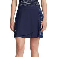 RLX Ralph Lauren Women's Side Pleated Aim Skort 17" - French Navy Summer Night Stars
